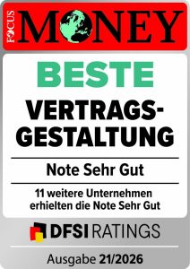 Beste Vertragsgestaltung - Focus Money hat philoro mit der Note Sehr Gut ausgezeichnet.